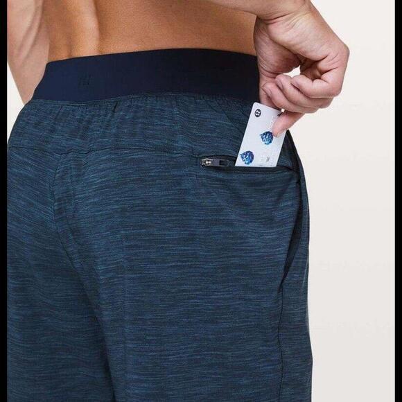 Lululemon T.H.E Short Linerless 11" Heather Allover Iron Blue True Navy | Medium - Picture 2 of 10